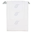 thumbnail image 1 of Monogrammed Towel Set, Personalized Gift, Set of 3- Silver Script Letter Embroidered Towel - Extra Absorbent 100% Turkish Cotton - Soft Terry Finish - Initial T White, 1 of 1