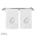 thumbnail image 1 of Monogrammed Washcloth Towel, Personalized Gift, 13x13 Inches - Set of 2 - Silver Script Embroidered Towel - Extra Absorbent 100% Turkish Cotton - Soft Terry Finish - Initial Q White, 1 of 3