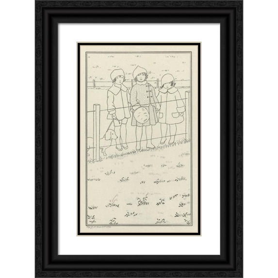 Monogrammist MFN 11x14 Black Ornate Wood Framed Double Matted Museum Art Print Titled: Morning Costumes (1914)