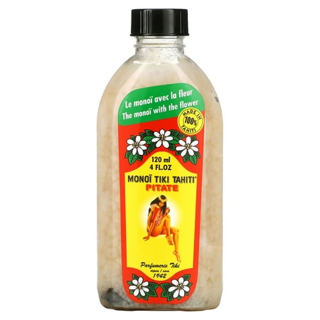 Monoi Tiare Tahiti Monoi Tiki Tahiti®,, Coconut Oil, Pitate Jasmine, 4 fl oz (120 ml)