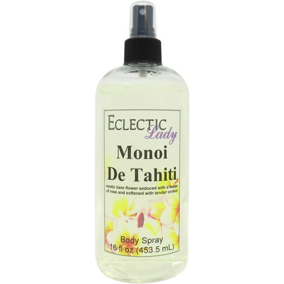 Monoi de Tahiti Body Spray, Eclectic Lady, Hydrating Mist, Unisex, 16 oz