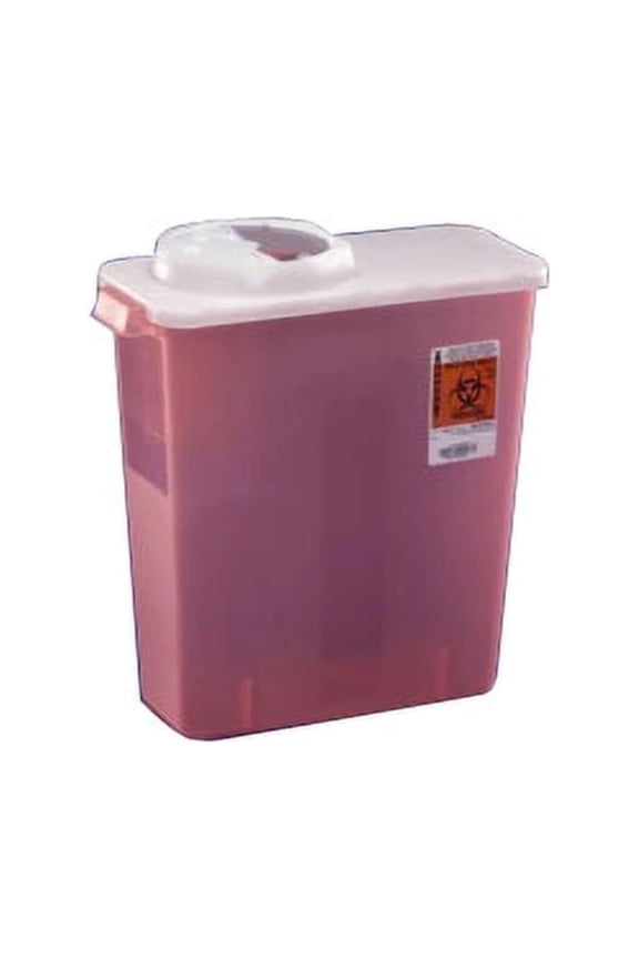 Monoject Chimney-Top Sharps Container 4 Quart, Small, Autoclavable, 10-14/25" L X 6-3/4" W X 7-2/25" H EA/1