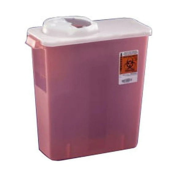 Monoject Chimney-Top Sharps Container 4 Quart, Small, Autoclavable, 10-14/25" L X 6-3/4" W X 7-2/25" H EA/1