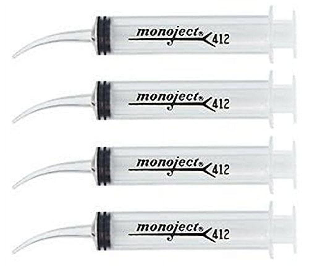 Monoject Curved Tip Syringe - 12mL Pack of 4