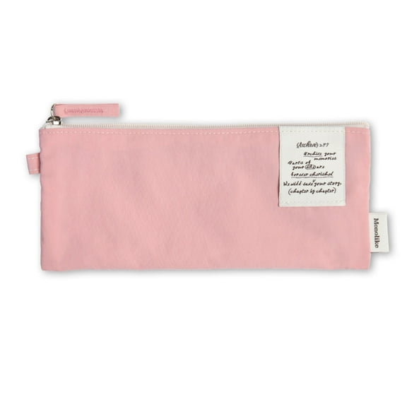 Monolike Archive 247 Flat Pen Case, Pink - Pencil Pouch, Portable Pencil Bag, Pencil Case, Office Pouch case, Pen case