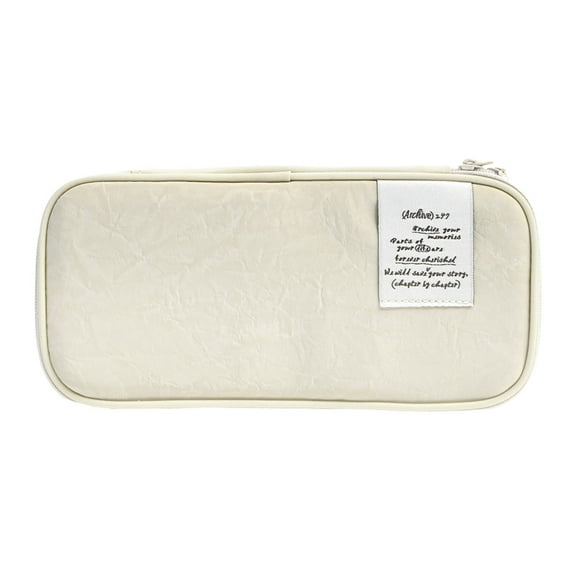 Monolike Archive 247 Standard E1 Pen Case, Ivory - Pencil Pouch, Portable Pencil Bag, Pencil Case, Office Pouch case