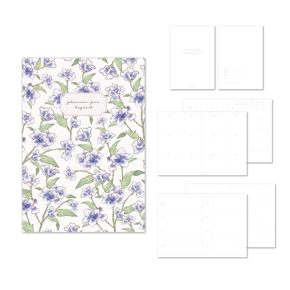 Monolike BASIC Minhwa 6-Month Undated Planner, Iris - Undated Academic Weekly & Monthly Planner