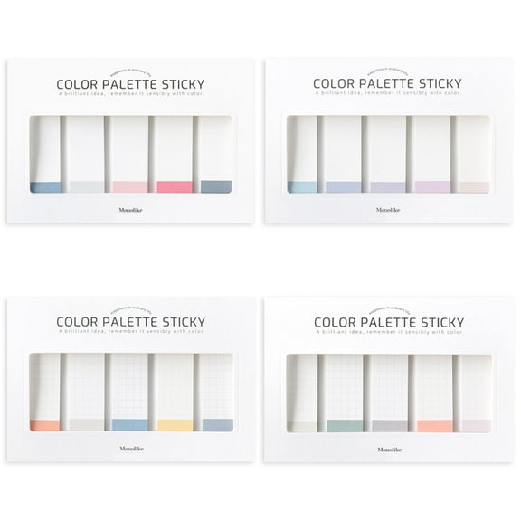 Monolike Color Palette Sticky Index 500 SET 4P - Self-Adhesive Memo Pad 30 sheets