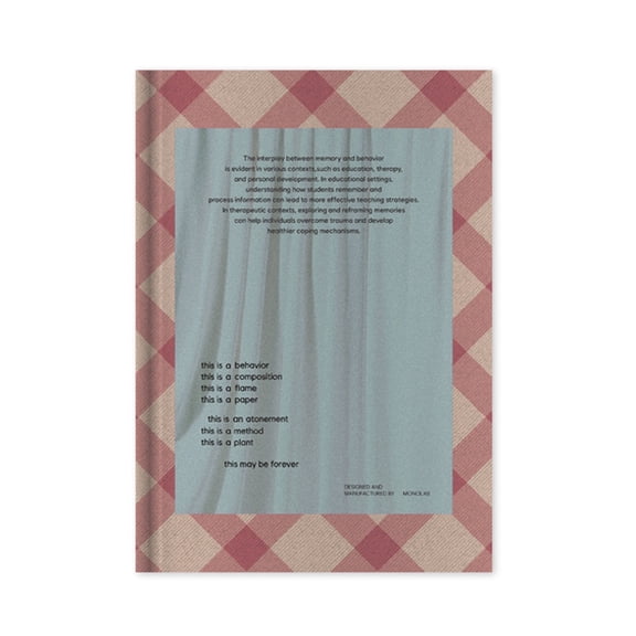 Monolike Beyond Nostalgia Lined Notebook, Pink, Hardcover, 192 Pages, B6, Academic, for Adults