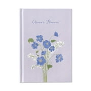 Monolike Olivia's Flowers Hardcover Lined Notebook, Puple - Hardcover, Academic, Journal, Diary, 112pages