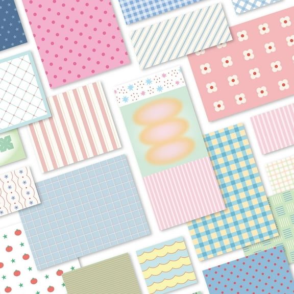 Monolike Plan Pattern Sticker pack (102Pcs) - Variety pack, Journal, Scrapbook, Fancy Sticker, Paper