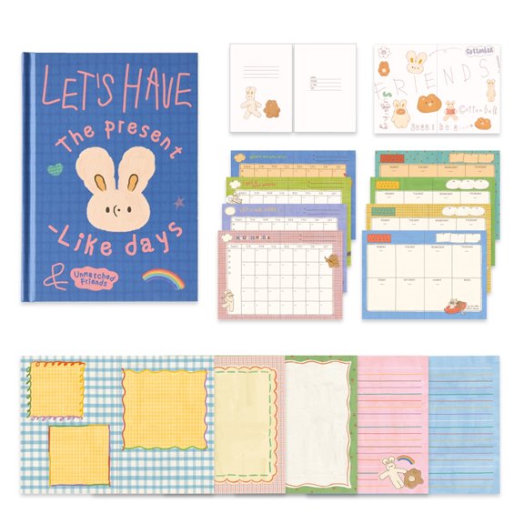 Monolike Unmatched Friends 6-Month Hardcover Diary, Blue - Undated Academic Weekly & Monthly Planner