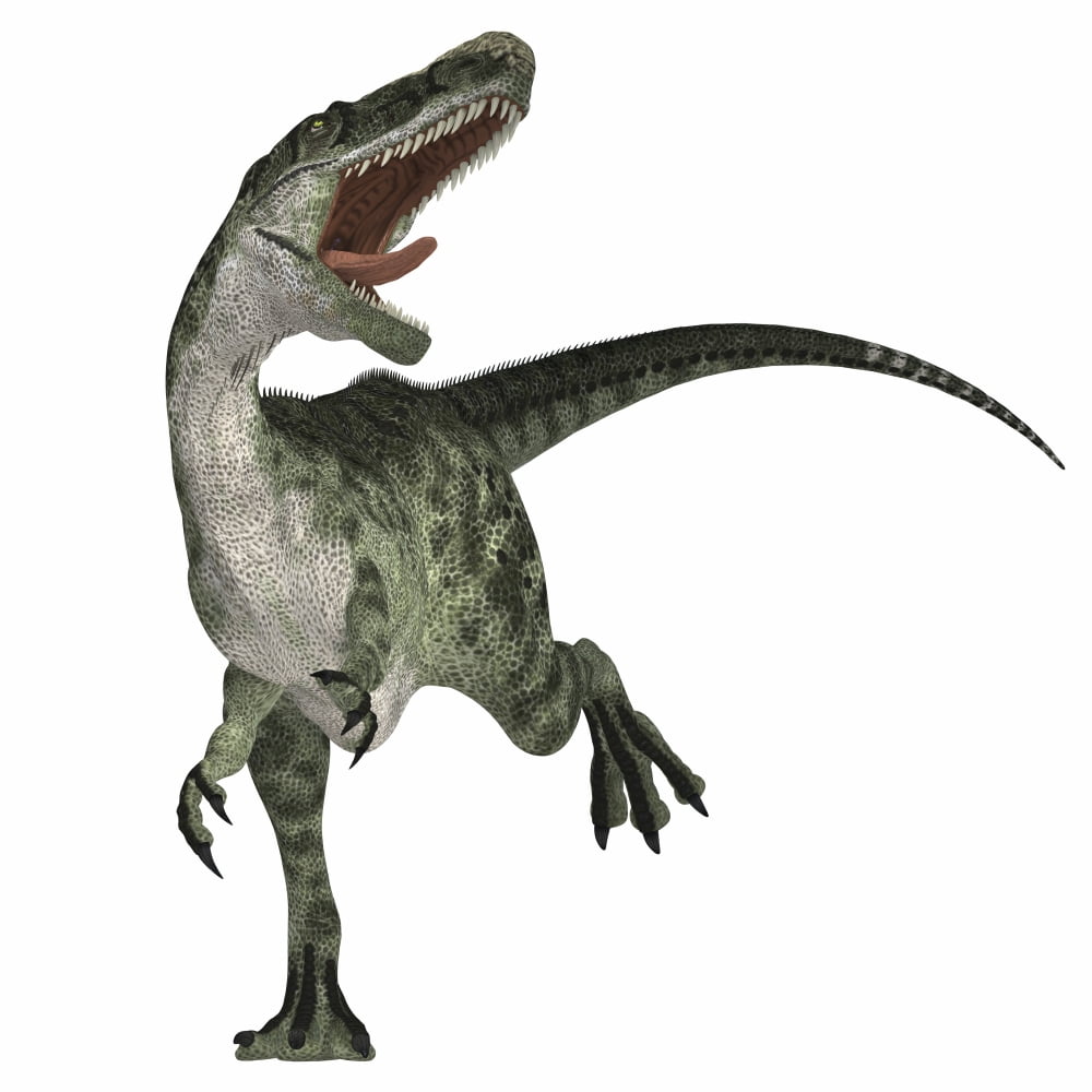 Monolophosaurus dinosaur Canvas Art - Corey FordStocktrek Images (29 x 29)