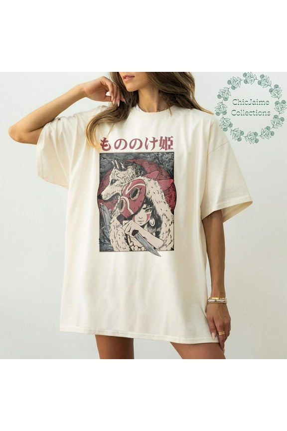 Mononoke Hime Comfort Colors T-shirt, Princess Mononoke, Hayao Miyazaki Shirt