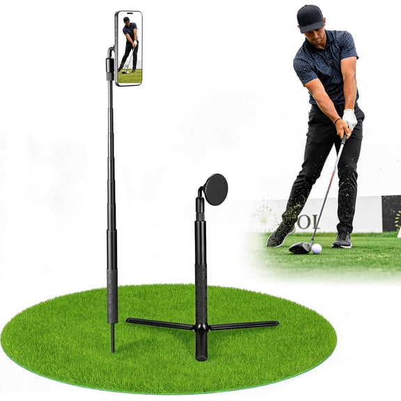 Monopod and Tripod to Record Golf Swing Training Aid, Magnetic Film Stick Adjustable Aluminum Compatible with Magsafe iPhone 16/15/14/13/12 Plus Pro Max Series