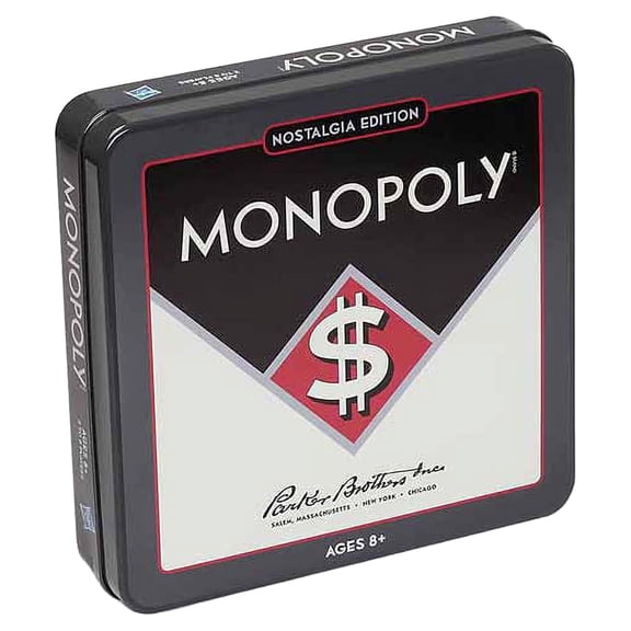 WS Game Company Monopoly Nostalgia Edition Board Game in Collectible Tin