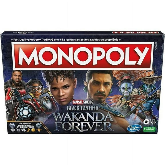 Monopoly 30394315 Black Panther Wakanda Forever Edition Board Game
