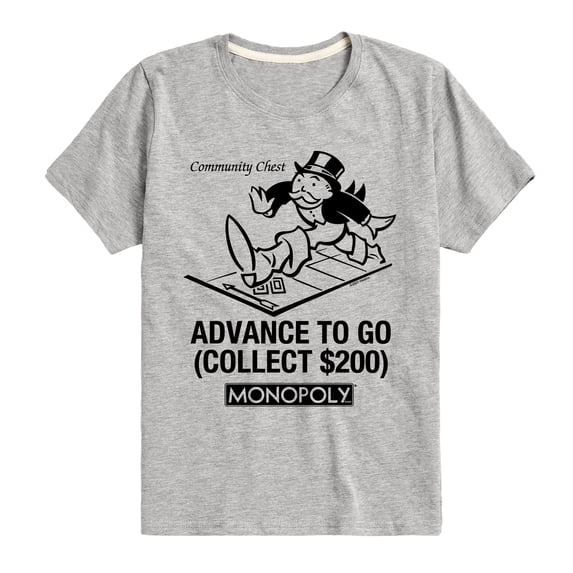 Monopoly - Advance To Go - Toddler Short Sleeve Graphic T-Shirt