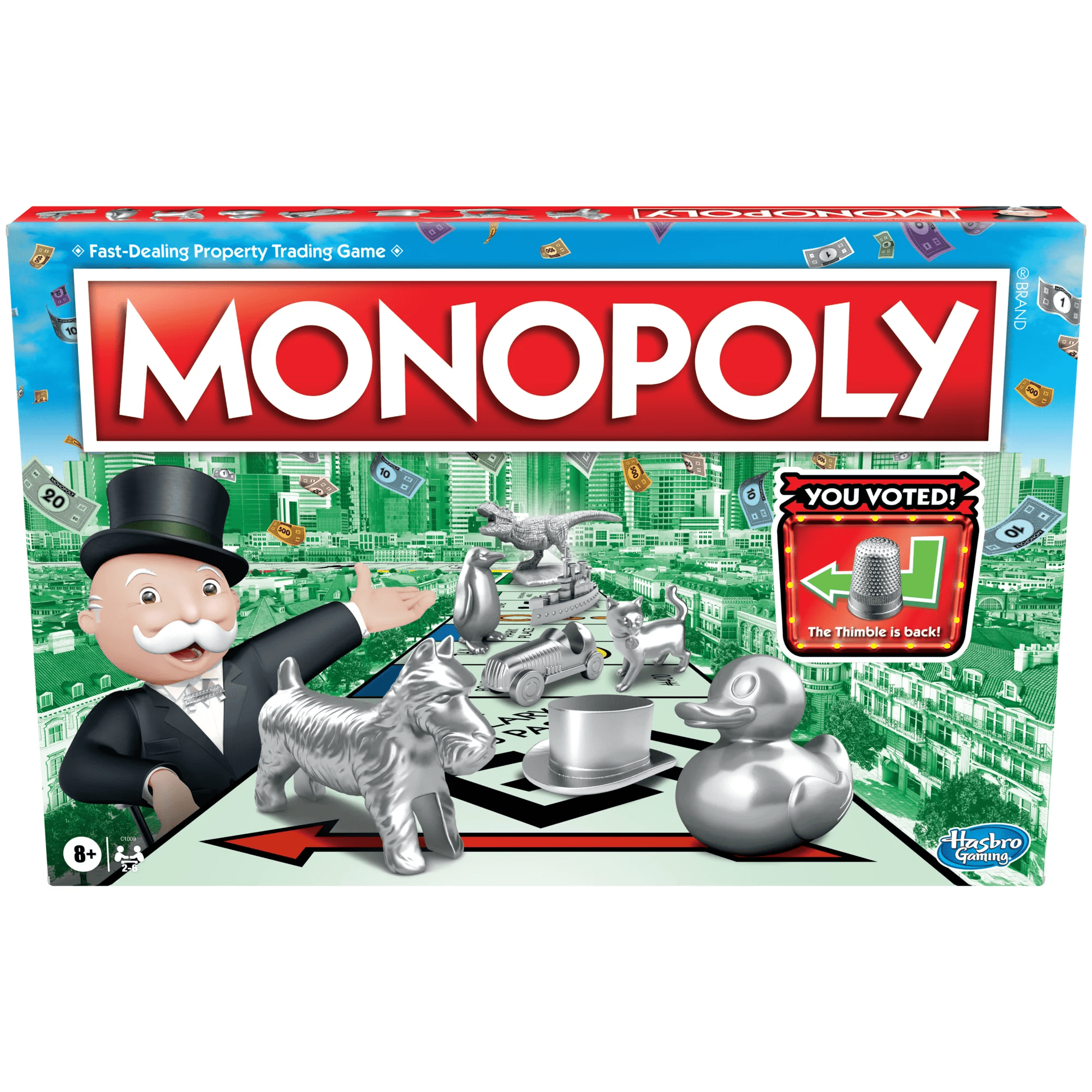 Pre-Owned Monopoly Board Game, 2-6 Players, 8 Tokens, Family Games, White Elephant Gifts, Ages 8+