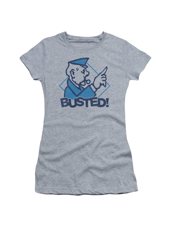 Monopoly Busted S/S Junior Women's T-Shirt Sheer Athletic Heather