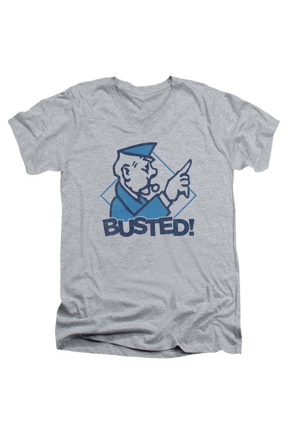 Monopoly - Busted - Slim Fit V Neck Shirt - Small
