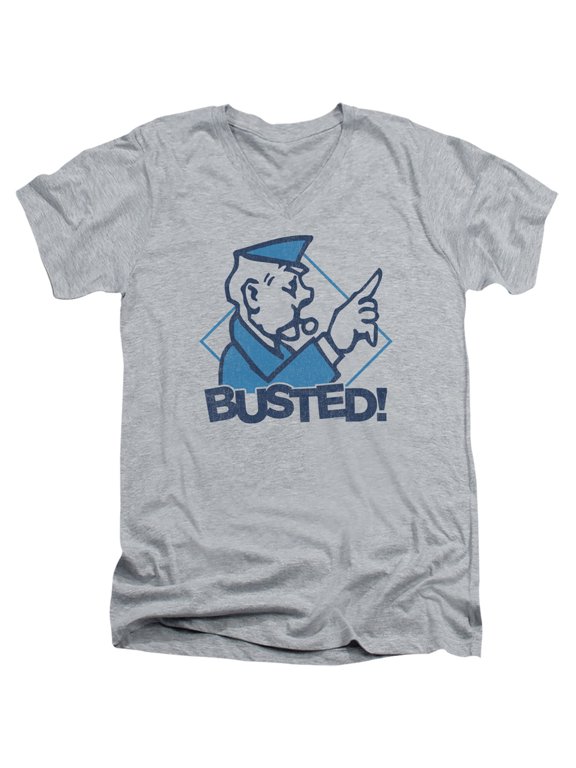 Monopoly - Busted - Slim Fit V Neck Shirt - X-Large