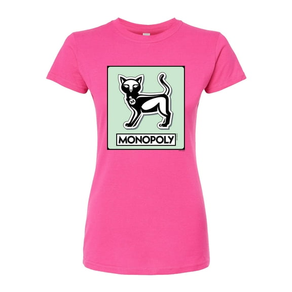 Monopoly - Cat Game Token - Juniors Fitted Graphic T-Shirt