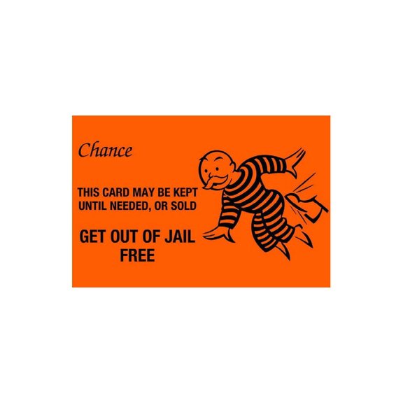 Monopoly - Chance Jail Free Poster Print (34 x 22)