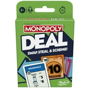 Monopoly Deal Card Game, Quick-Playing Family Card Game for 2-5 Players, Ages 8+