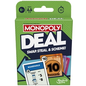 Monopoly Deal Card Game, Quick-Playing Family Card Game for 2-5 Players, Ages 8+