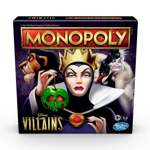 Monopoly: Disney Villains Edition Board Game for Ages 8 and Up, 2-6 Players