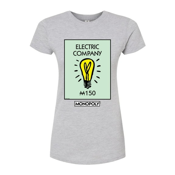 Monopoly - Electric Company - Juniors Fitted Graphic T-Shirt