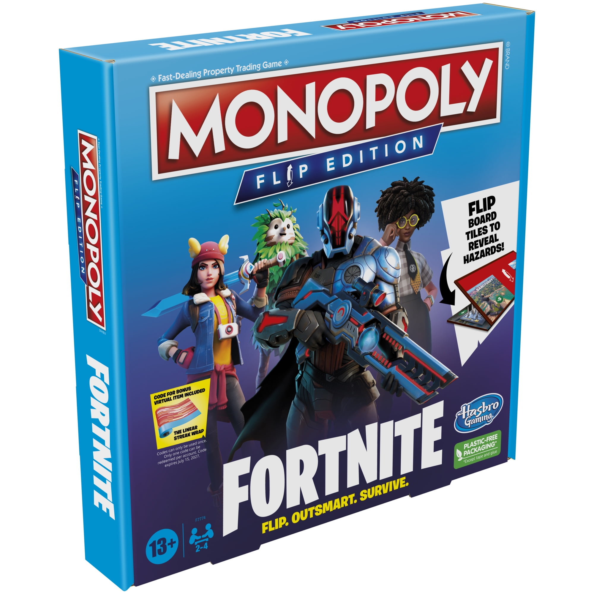 Monopoly Flip Edition Fortnite Board Game, Monopoly Game Inspired by