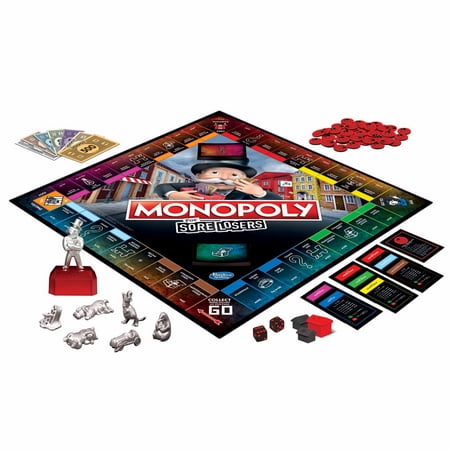 Monopoly For Sore Losers, Collect Sore Loser Coins, for Kids Ages 8 and Up, Walmart Exclusive