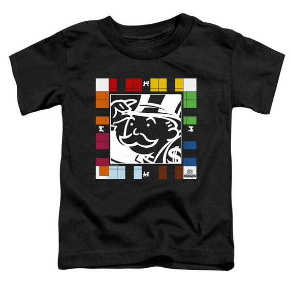 Monopoly Game Board S/S Toddler T-Shirt Black