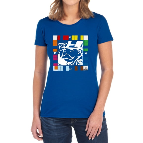 Monopoly Game Board Women's T Shirt, Royal, Small