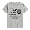 thumbnail image 1 of Monopoly - Get Out Of Jail Free - Toddler Short Sleeve Graphic T-Shirt, 1 of 4
