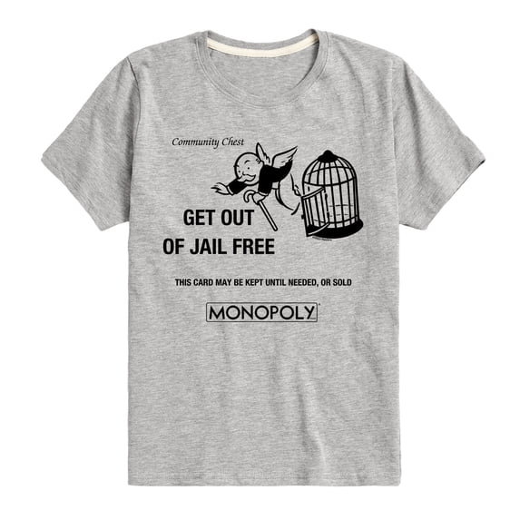 Monopoly - Get Out Of Jail Free - Toddler Short Sleeve Graphic T-Shirt