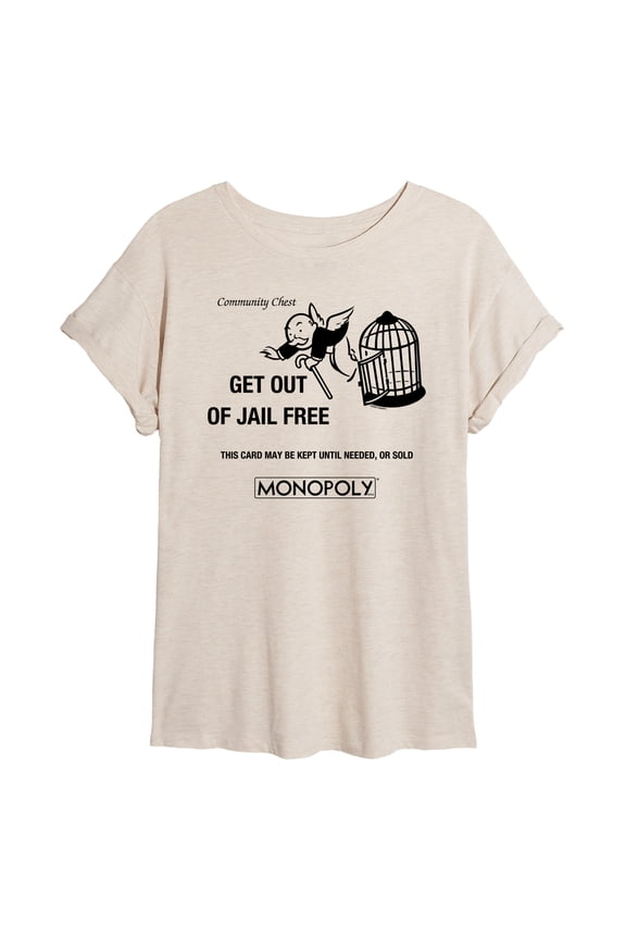 - Get Out Of Jail Free - Women's Oversized Graphic T-Shirt