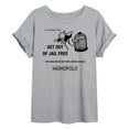 thumbnail image 1 of Monopoly - Get Out Of Jail Free - Women's Oversized Graphic T-Shirt, 1 of 4