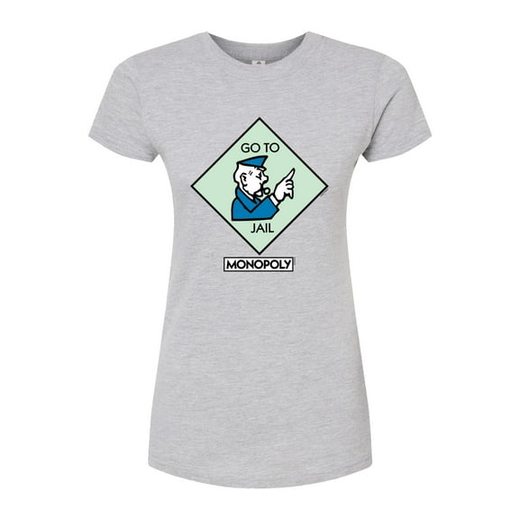 Monopoly - Go To Jail Square - Juniors Fitted Graphic T-Shirt