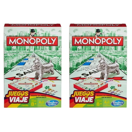 Monopoly Grab and Go 2-PACK Board Games, Multi-color