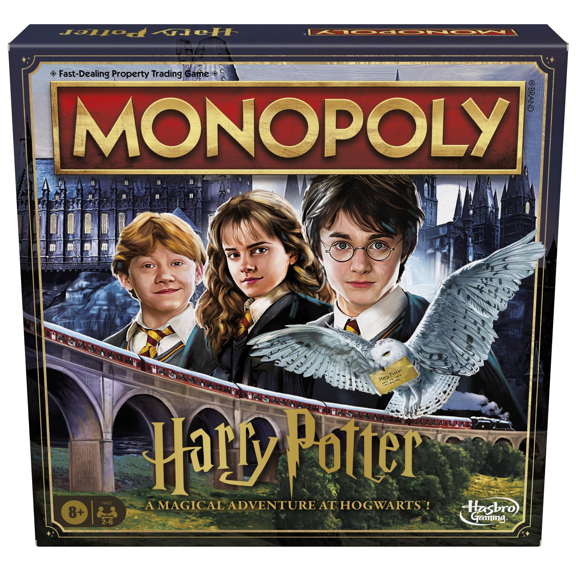 Monopoly Harry Potter Edition YPF5Board Game | A Magical Adventure at Hogwarts | Ages 8 and Up | 2 to 6 Players | Family Games | Gifts for Kids and Adults
