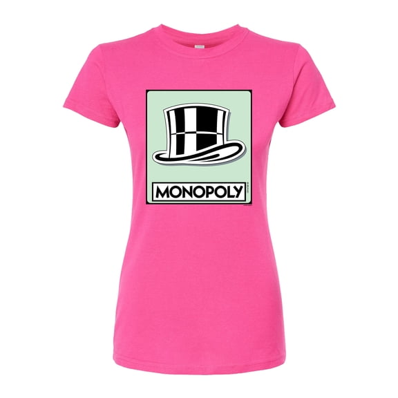 Monopoly - Hat Token - Juniors Fitted Graphic T-Shirt