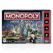 Monopoly Here And Now, Board Game, 2-4 Players, Fast-Paced, Includes 1 Gameboard, 4 Tokens