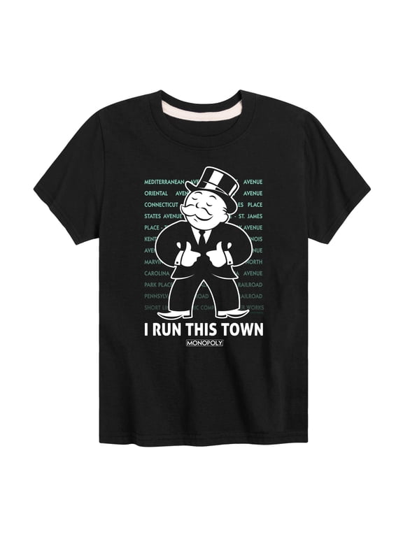 - I Run This Town Boys' Short Sleeve Graphic T-Shirt