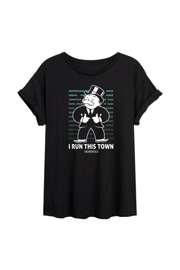 - I Run This Town - Women's Oversized Graphic T-Shirt
