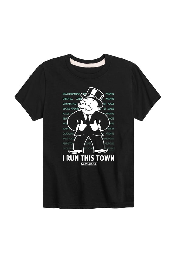 - I Run This Town - Youth Short Sleeve Graphic T-Shirt