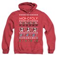 thumbnail image 1 of Monopoly Icons Ugly Christmas Unisex Adult Pull-Over Heather Hoodie,Red, 2X-Large, 1 of 3