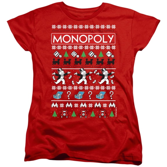 Monopoly Icons Ugly Christmas Women's T Shirt